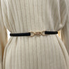 Punch-free Matte Buckle Adjustment Belt Women