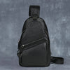 Men's Chest Crossbody Genuine Leather Retro Hand-rubbed Large Capacity Messenger Bag