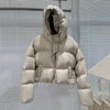 Down Cotton-padded Coat For Women Short Hood Cotton-padded Coat