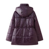 Casual Hooded Solid Color Zipped Cotton-padded Jacket