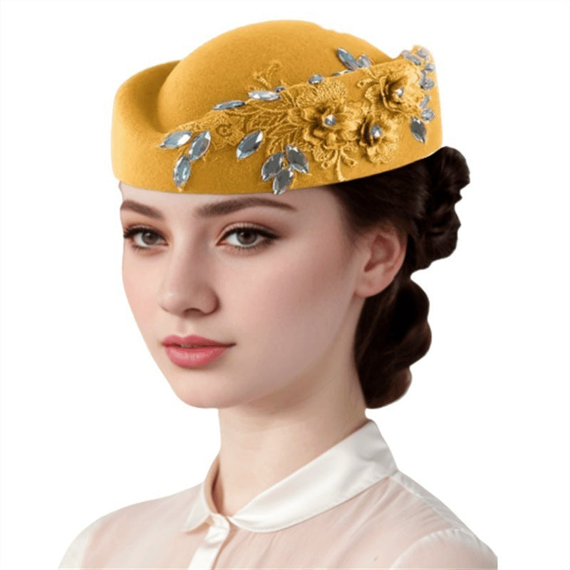 European And American Retro Felt Tam-o'-shanter