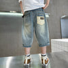 Boy Summer Clothing Shorts Thin Denim