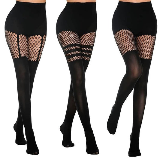 European And American Halloween Fishnet Stockings Plus Size Thin Hollow Sling