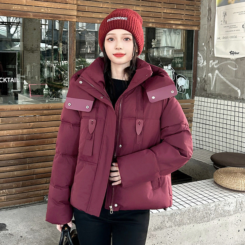 Short Down Jacket Women's Hooded Warm Jacket