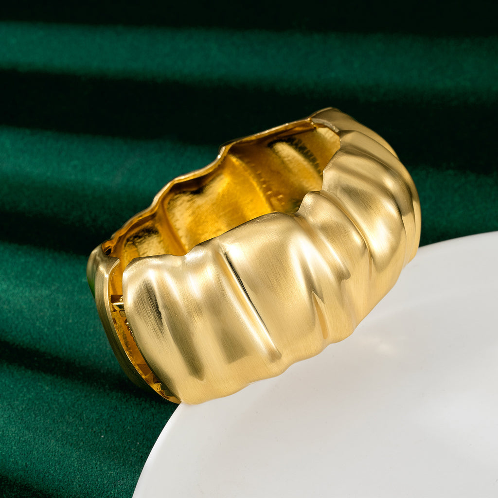 Irregular Open Wide Bracelet Female Exaggerated Twin