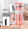 400ml Portable Double Wall Borosilica Glass Tea Infuser Bottle Of Water With Lid Filter Automobile Car Cup