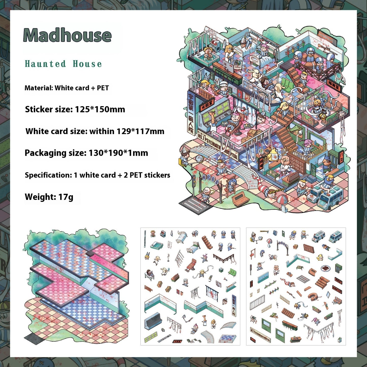 Micro Fear World Decompression Miniature Scene Sticker