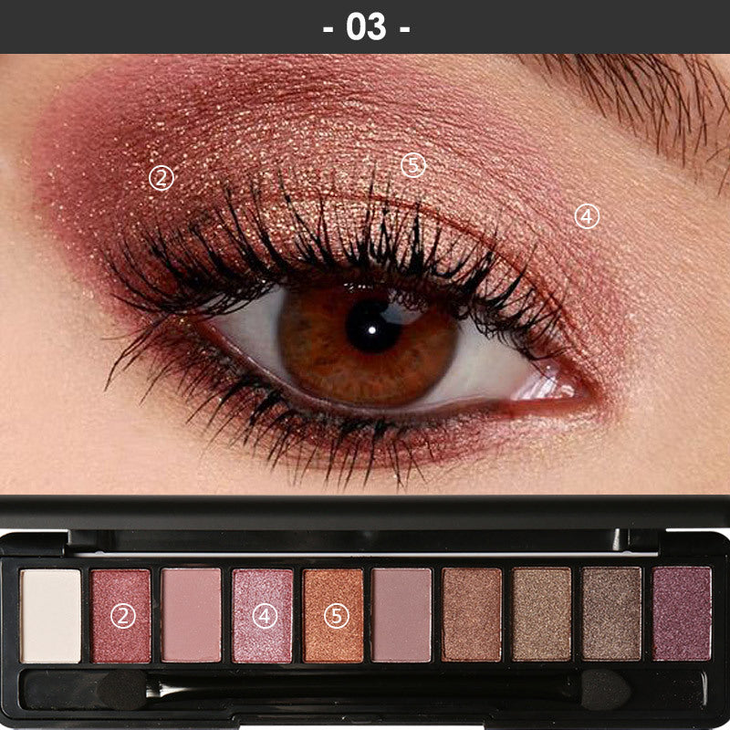 Women's Fashion Ten Color Eyeshadow Palette