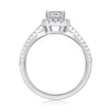 Daytime Dream - A Wedding Ring Set With Top-quality Moissanite S925 Silver And Platinum-plated Diamond. The Ring Can Be Inspected With A Diamond Pen