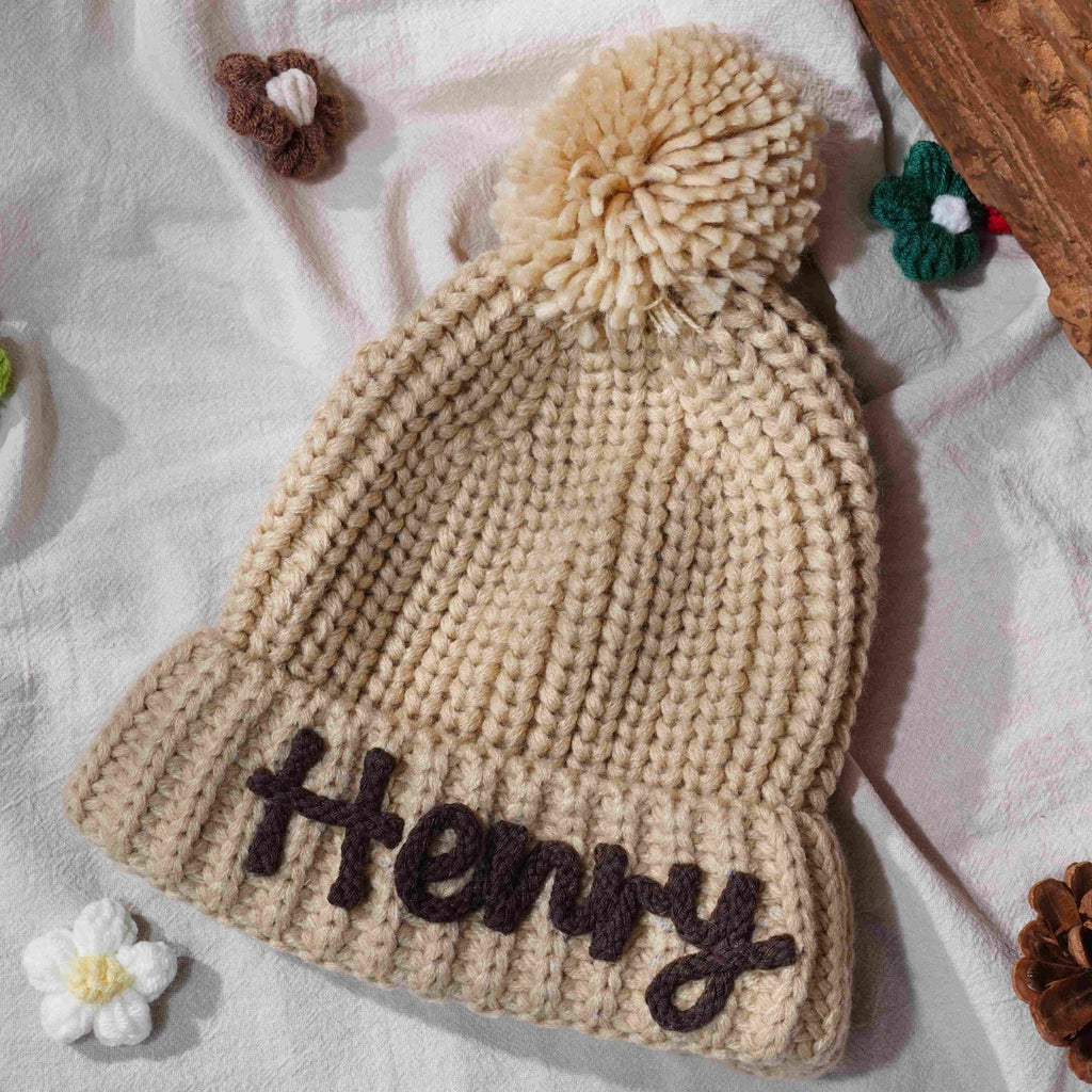 Personalized Customization DIY Name Handmade Crochet Three-dimensional Letter Children's Hat