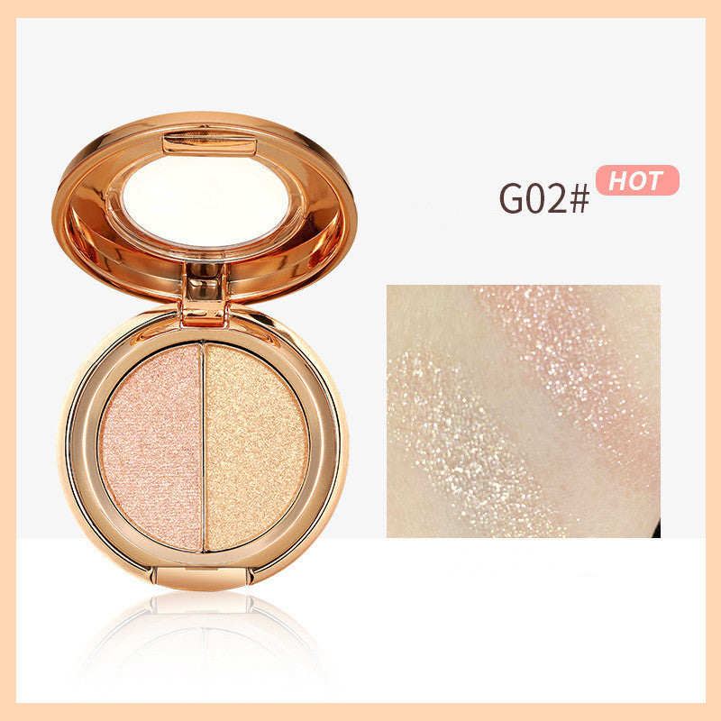 Light Reflecting Milky Way Two-color Eye Shadow Pumpkin Earth Color Matte Orange Bottom Gold Glitter Eye Shadow Plate