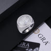 The King Of Hip-hop - Men's Ring, Diamond Ring And Wedding Ring Set With Top-quality Moissanite S925, Silver And Platinum-plated. The Ring Can Be Tested With A Diamond Pen
