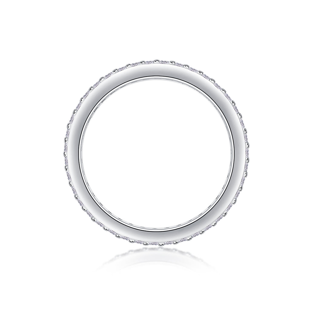 Starry River - A Wedding Ring Set With Top-quality Moissanite S925 Silver And Platinum-plated Diamond Can Be Tested With A Diamond Pen