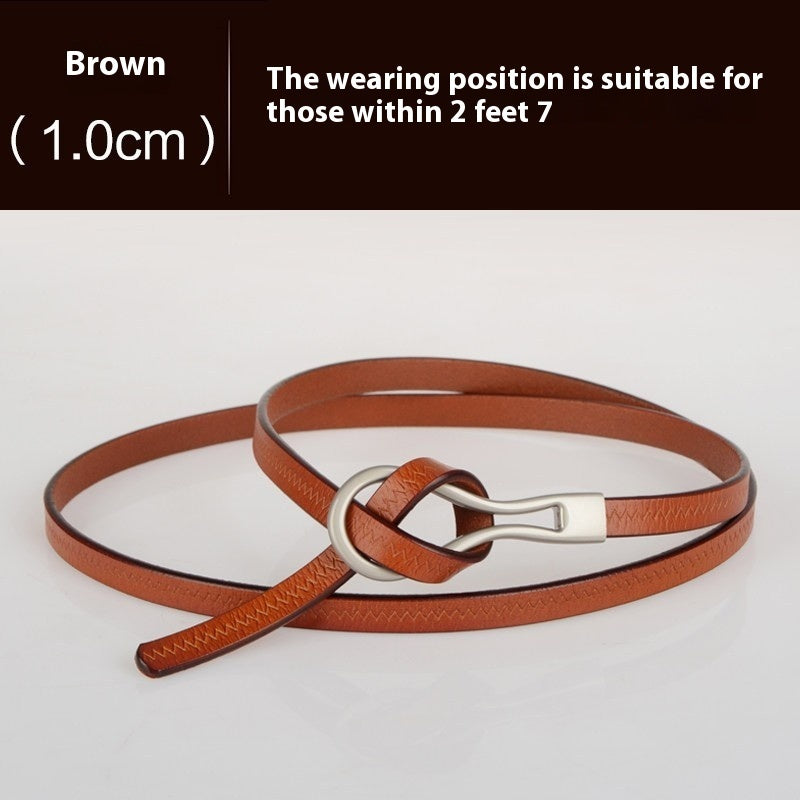 Cowhide Belt Women's Belt Fashion