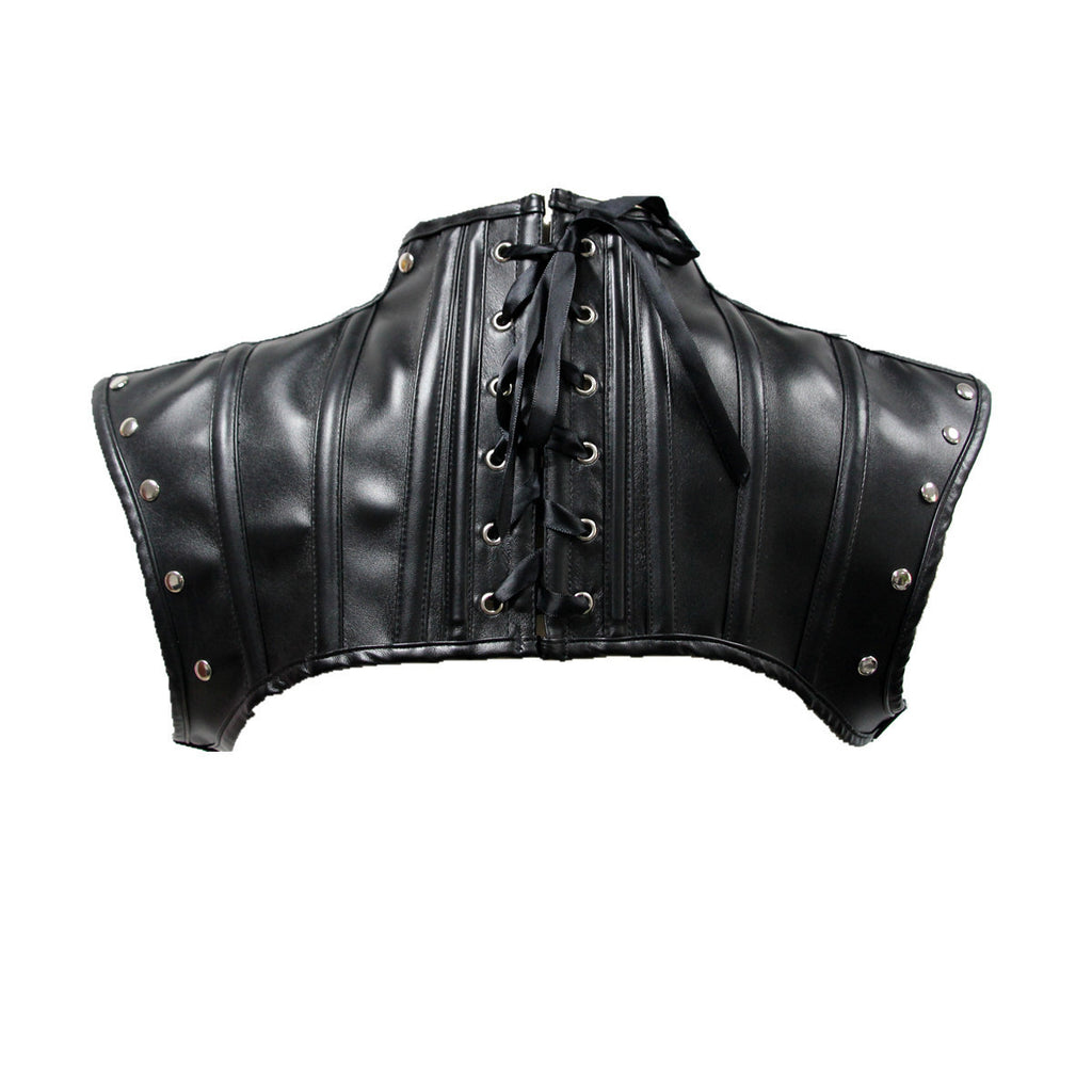 Punk Bunched Neck Knight Leather Shawl Motorcycle Belt Buckle