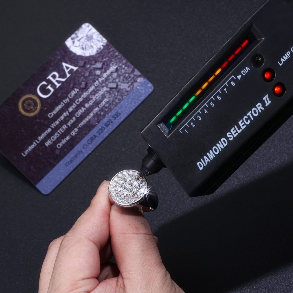 The Crown Of Kings - Men's Ring, Diamond Ring And Wedding Ring Set With Top-quality Moissanite S925, Silver And Platinum-plated. The Ring Can Be Tested With A Diamond Pen