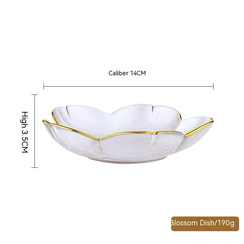 Phnom Penh Fruit Plate Creative Set Glass Plate Household