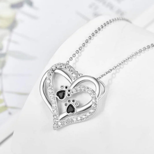 Creative Heart Pendant Heart-shaped Diamond Necklace