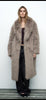 Extended Green Collar Fashion Fox Fur Fur Coat