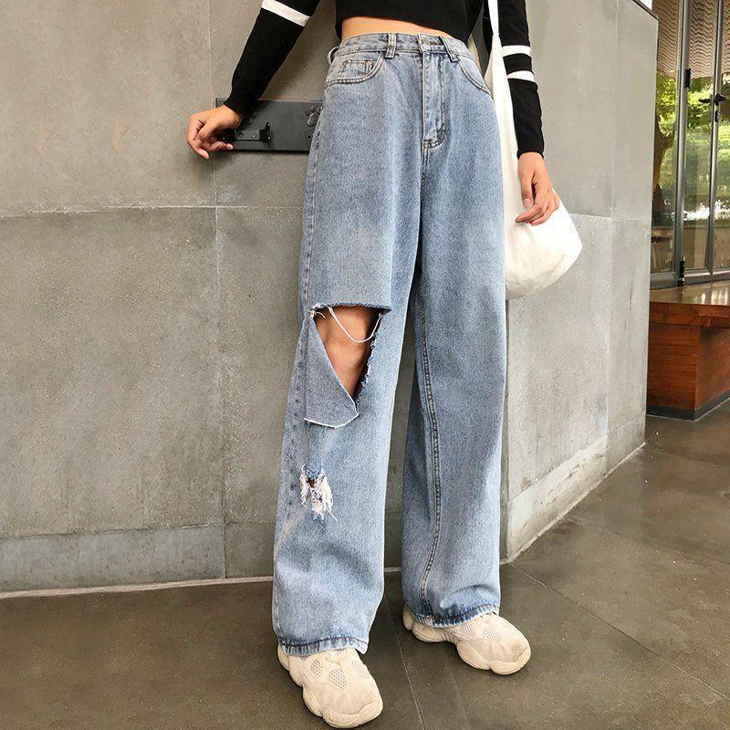 High Waist Loose All-match Chic Student Wide-leg Trousers