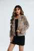 Women's Coat Fox Horizontal Stitching Artificial Fur
