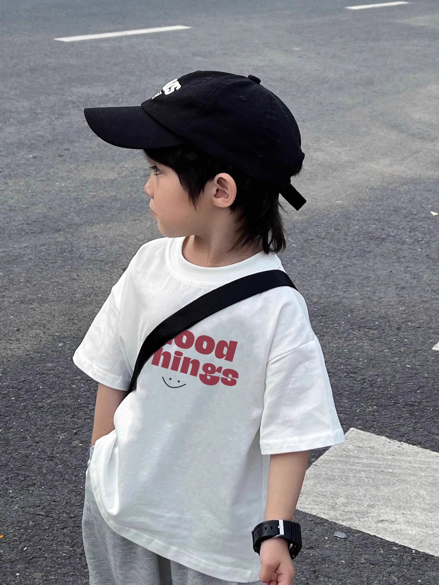 Boys Short-sleeve T-shirt Casual Versatile Top