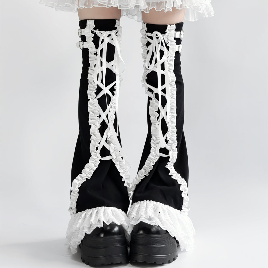 Below The Knee Slimming Lace Versatile Long Leg Socks