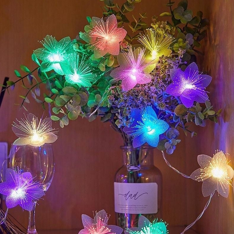 LED Optical Fiber Flower Light String Flashing Light Wedding