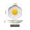 Simple SUNFLOWER Ceramic Poached Egg Household Creative Tableware