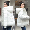 Candy Color Cotton Clothing Women's Short Baggy Coat