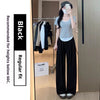 Casual Tall Sweatpants Idle Style White Wide Leg Pants