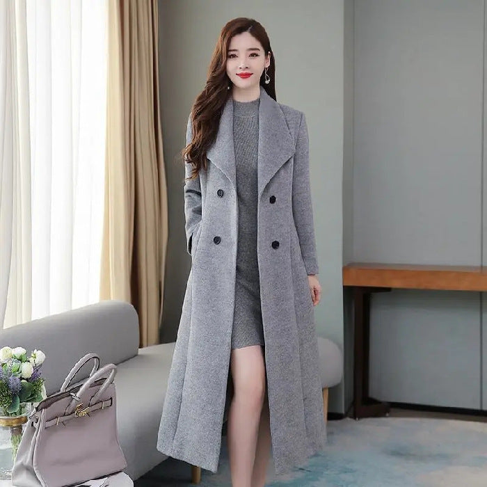 Woolen Coat Women's Lapel Slim Jacket