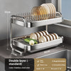 Stainless Steel Dish Storage Rack Draining Plate Rack