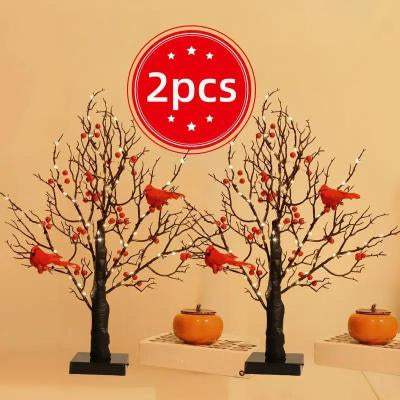 Christmas LED Bedroom Chinese Hawthorn Bird Tree Decorative Light Desktop Decoration