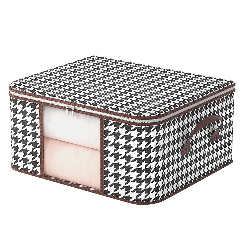 Houndstooth Visual Buggy Bag Clothing Quilt Storage Box