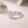 Wholehearted - A Wedding Ring Set With Top-quality Moissanite S925 Silver And Platinum-plated Diamond Can Be Inspected With A Diamond Pen