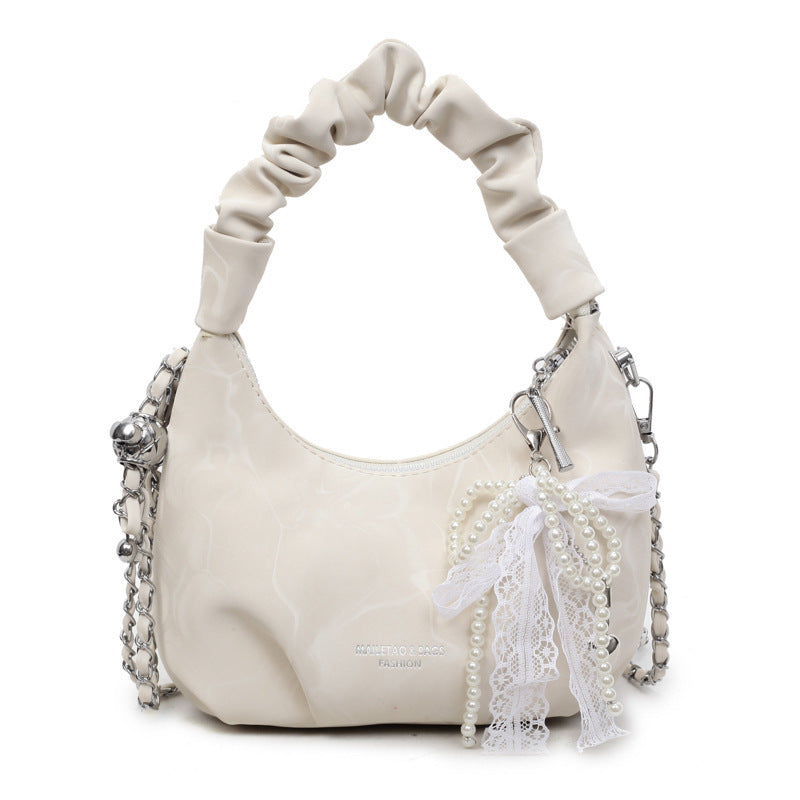 Wild Chain Crossbody Bag Exquisite Pleated
