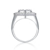 The Crown Of Kings - Men's Ring, Diamond Ring And Wedding Ring Set With Top-quality Moissanite S925, Silver And Platinum-plated. The Ring Can Be Tested With A Diamond Pen
