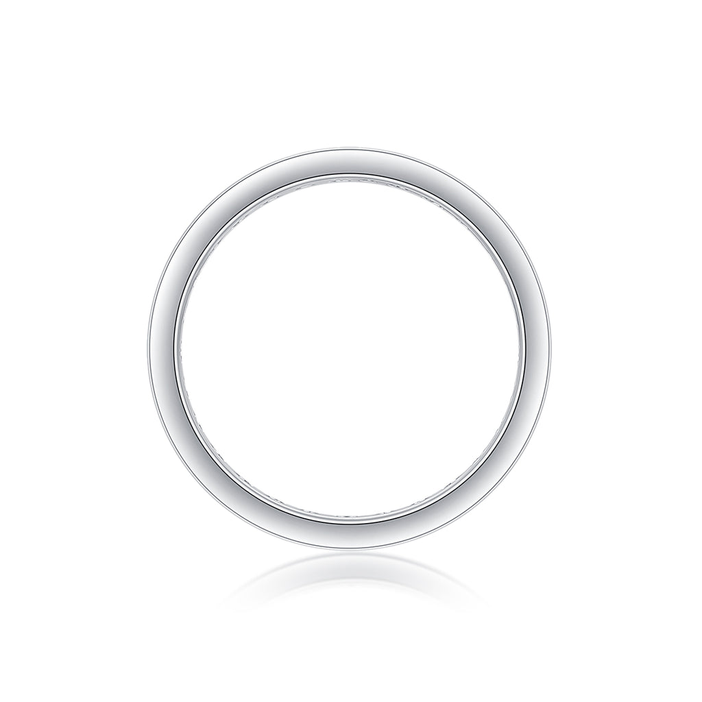 Starlight Shining - A Wedding Ring Set With Top-quality Moissanite S925 Silver And Platinum-plated Diamond. The Ring Can Be Inspected With A Diamond Pen