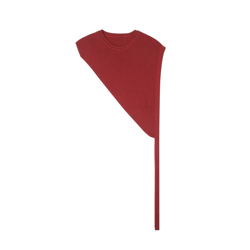 Thin Outer Match Shirt Short Sleeve Triangle Knitted Shawl