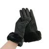 Women's Suede Thermal Gloves Korean Style Windproof
