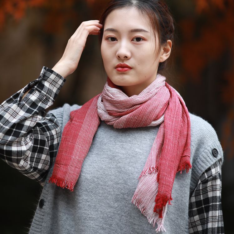 All-matching Art-style Striped Scarf For Women