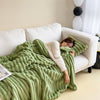 Soft Wind Bubble Velvet Blanket Warm Solid Rabbit Fur Blankets Double-sided Thickening Cover Throw Warm Fur Blanket