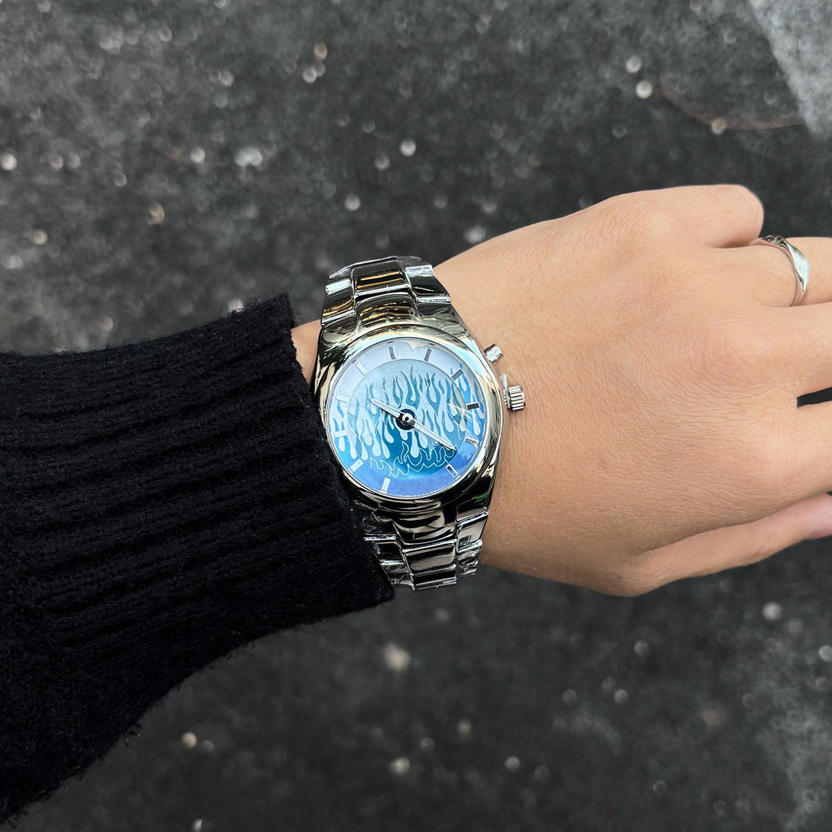 Y2K-inspired Creative Dynamic Flame Original Mens Watch