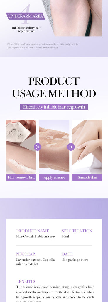 Hair Growth Inhibition Armpit Leg Hair Spray
