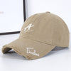 Fashionable All-match Soft Top Baseball Cap Ripped Sun-proof Peaked Cap