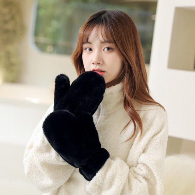 Plush Thickened Warm Female Plush Finger Cute Simple
