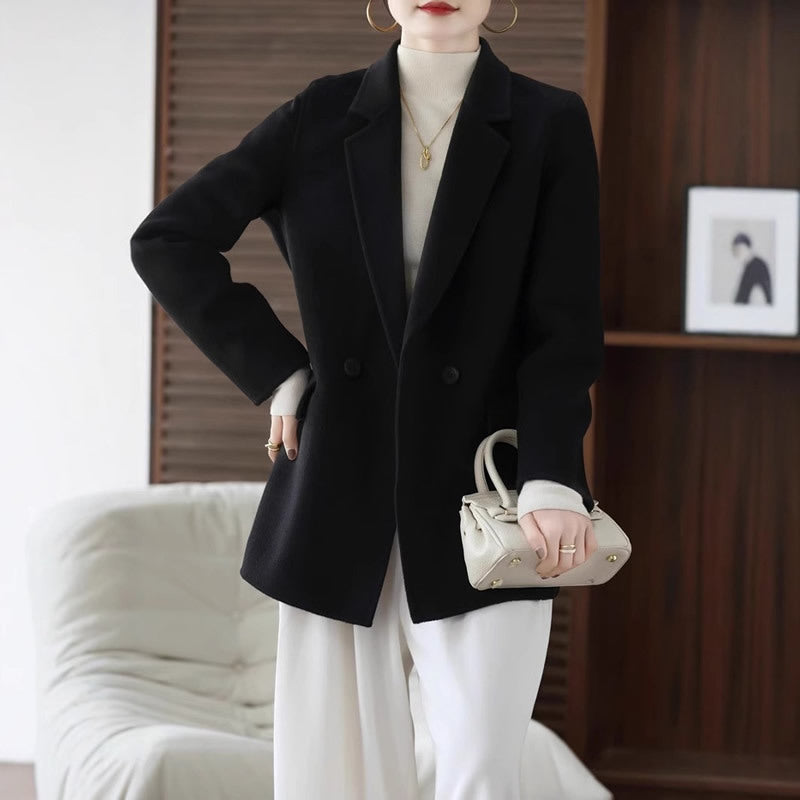 Autumn And Winter Double-sided Woolen Coat Women