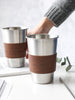 Stainless Steel Cup Portable Coffee Cup Coffee Cup With Lid Heat Insulation Couple Cup Ins Style Handy Cup Coffee Mug