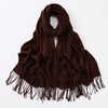 Autumn And Winter Cashmere-like Solid Color Long Scarf